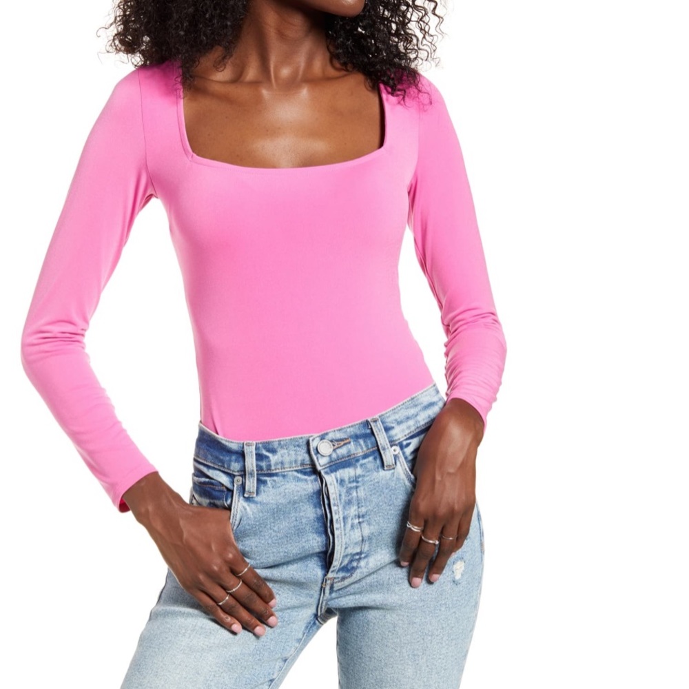 NWT Square Neck Long Sleeve Bodysuit